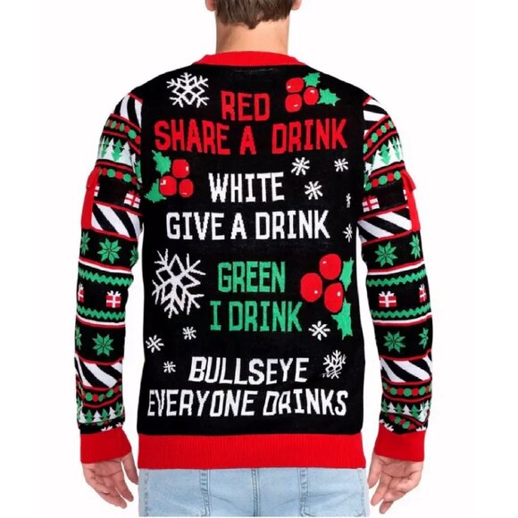 Drinking Game Men’s Fun Humorous Knit Sweater NEW Fast Ship - Picture 3 of 6